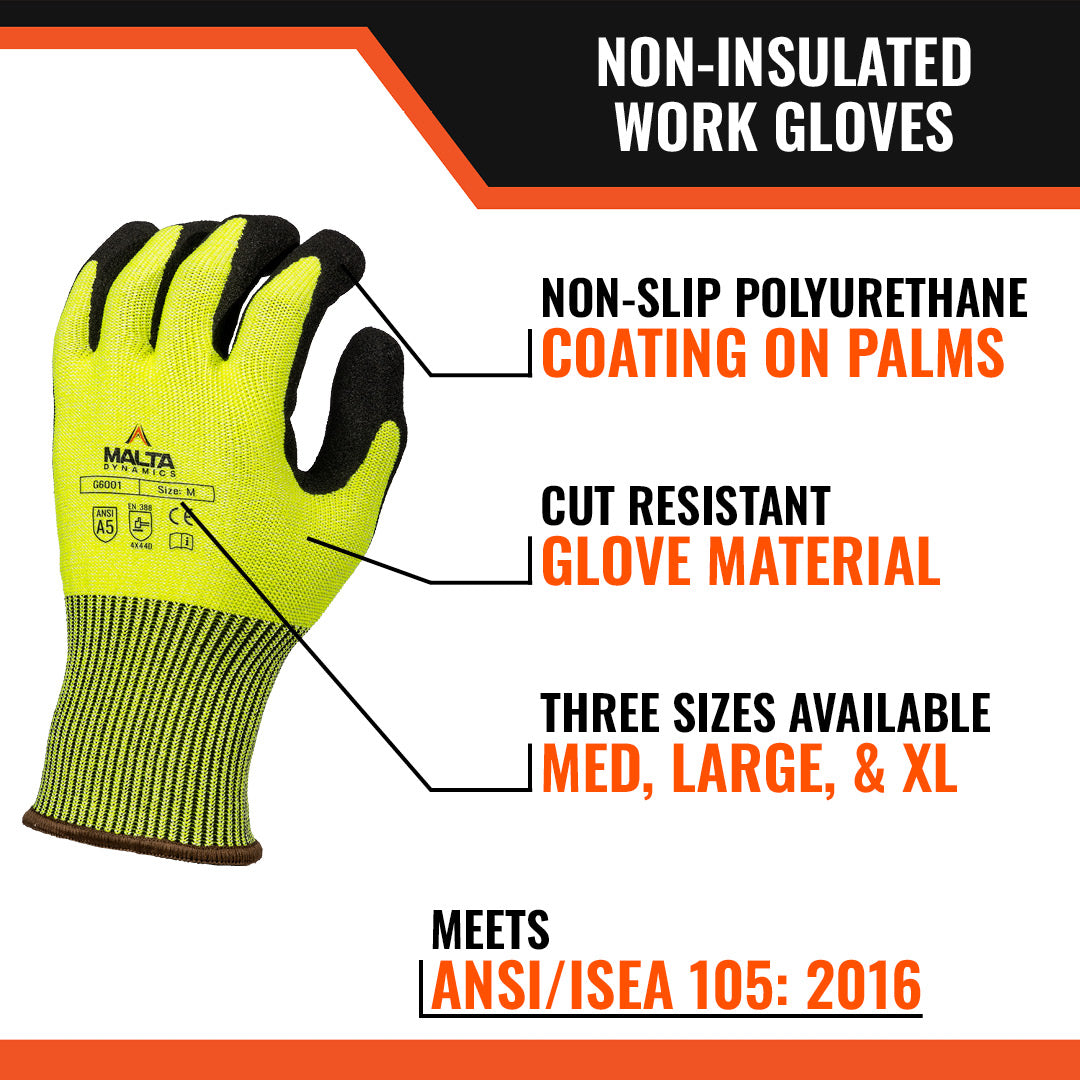 Cut Level A5 Work Gloves